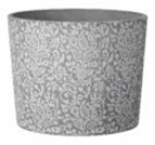 Кашпо Кедр Цветок d18 h15,6см 2,7л бетон серый