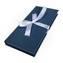 Коробка подарочная для денег "Ромб" 172*83*16мм синий