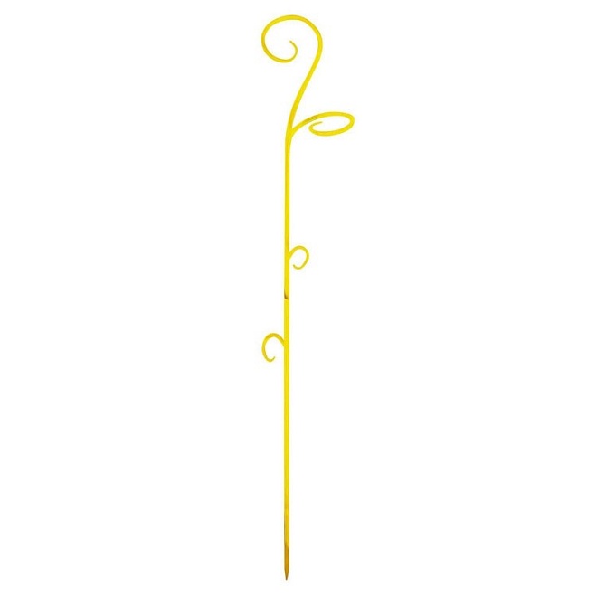 Держатель для орхидей h61см Вьюн пластик желтый