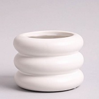 Кашпо d16 h13см керамика белый