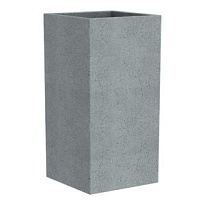 Кашпо Scheurich C-Cube High (240) 28*28 h48см 11л пластик серый камень