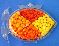 Галька Набор-2 крупная, разноцветная, упаковка с подвесом в виде Рыбки