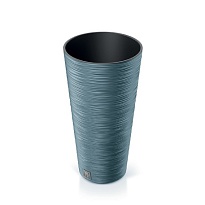 Кашпо Prosperplast Furu Round Slim d30 h57,5см 15л с вкладкой пластик синий