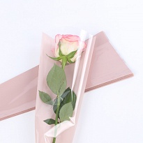 Пакет-конус для цветов 45*12,5*4см нежно-розовый