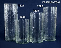 Ваза из стекла Гамильтон текстурная d12 h20см 1,7л 