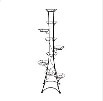 Подставка для цветов Вышка 9яч металл черное золото h205см