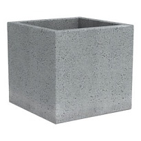 Кашпо Scheurich C-Cube (240) 30*30 h27см 18л пластик серый камень