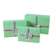 Коробка подарочная "Ромбы" 25,5*17,5*8,5см зеленый