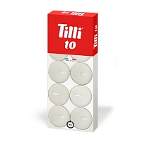 Свечи чайные Tilli Классика, 10шт/уп, белый