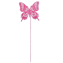 Вставка Бабочка 8*Н22см темно-розовый