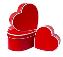 Коробка подарочная сердце, Кайма, 28,3*26,5*13см, красный