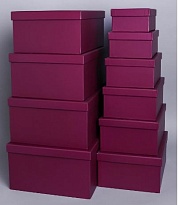 Коробка подарочная Однотонная 19*13 h7,5см вишневый