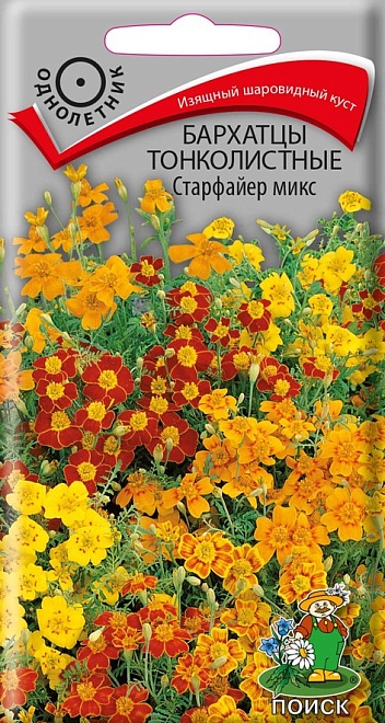 Бархатцы (Тагетес) Старфайер микс 0,1г /Поиск