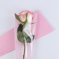 Пакет-конус для цветов 45*12,5*4см розовый