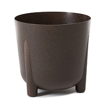 Кашпо Lamela Frida Eco coffe на ножках d30 h28,5см 12,4л с вкладкой пластик кофе espresso